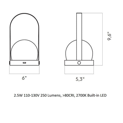 Carrie Portable Indoor/Outdoor LED Lamp