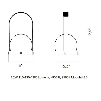 Carrie Portable Indoor/Outdoor LED Lamp
